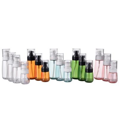 China 100ml 30ml 60ml 80ml Customized High Quality Color Plastic Spray Bottles Empty Cosmetic Packaging Containers for sale