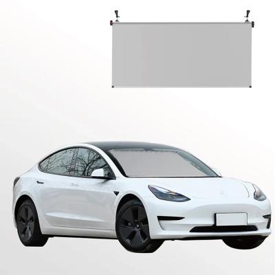 China Front Auto Retractable Sun Safe And Durable Car Windshield Sunshade Customized Protection For Tesla for sale