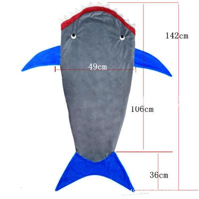 China Pink Happy Animal Mermaid Tail Napkins Toy Shark Kids Portable Anti-pilling Blanket for sale