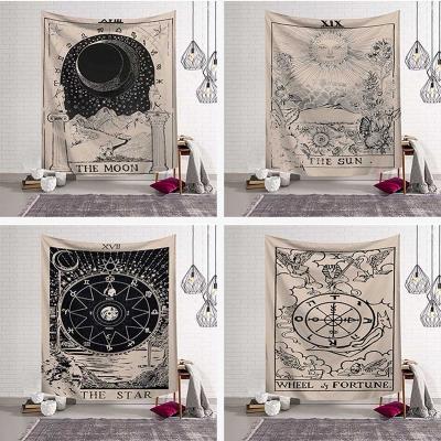 China Bohemian Home Art Psychedelic Decor Mandala Tapestry Wall Hanging Beach Witchcraft Throw Rug Blanket Sun Moon Home Hippie Tapestries for sale