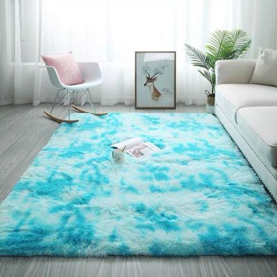 China Luxury Washable Rattan Knot Dyed Hemp Web Bedside Gradient Microfiber Chenille Bath Floor Mats And Rugs for sale