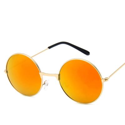 China Retro Fashion Sunglasses Round Glasses Female 2022 Mercury Prince Mirror Male Trend Sun Glasses Frame Colorful Reflective Red Sunglasses Net for sale