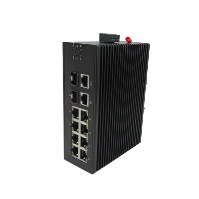 China 10/100/1000M Industrial Network Switch beheerde de Schakelaar van 10 Havengigabit ethernet Te koop