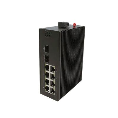 China Interruptor manejado portuario del soporte 6 industriales de la pared del interruptor de Ethernet de ZIKUN S2010MG PoE en venta