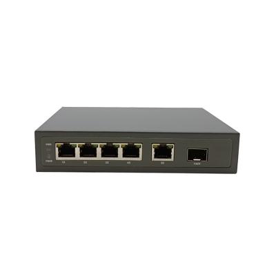 Китай Коммутатор ZC-2006P PoE 4 порта POE 1 GE SFP+5*GE RJ45 Коммутационная способность 12G DC или AC продается