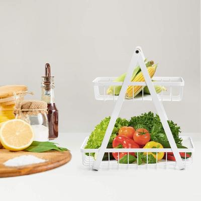 China Multifunctional Kitchen Sink Storage Sustainable Iron Drain Fruit Bread Basket For Vegetable for sale