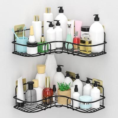 China Sustainable Wall Mounted Shower Bathroom Shelf Corner Shower Caddy Shelf Storage Organizer for Bathroom and Kitchen for sale