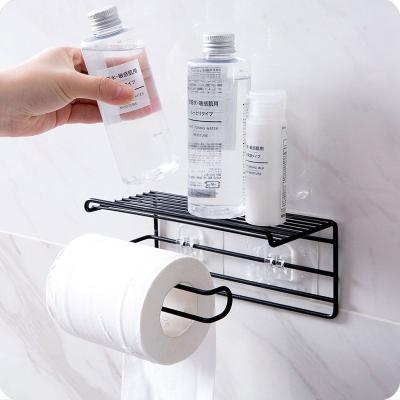 China Sustainable Bathroom Basket Organizer Cornered Suction Bathroom Rack Corner Shelf Rack Adhesive White for sale