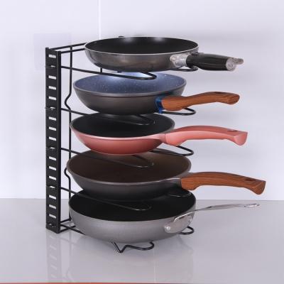 China Universal Viable Fruit Pan Pot Lid Rack Office Cabinet Holder and Organizer Shelf Lid Storage Rack for sale