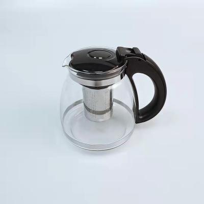 China WITH LID hot sale in china pyrex heat resistant infusion glass teapot with filter stove for sale