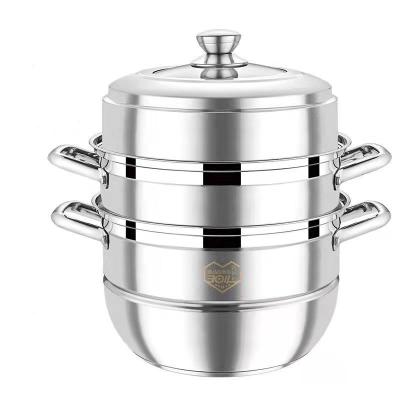 China Sustainable Wholesale Cookware Multilayer Size Stainless Steel Steamer for sale