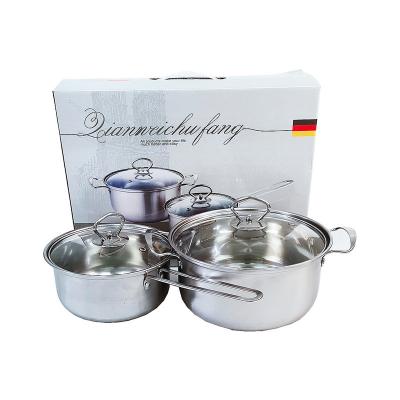 China Minimalist stainless steel kitchenware set and pot set made in china for sale