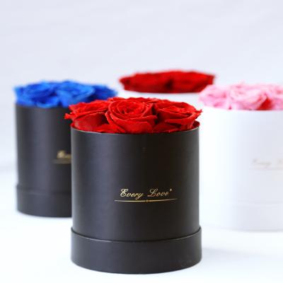 China Wholesale Celebration Valentine's Day Preserved Fresh Rose Bouquet In A Box Yunnan Gift for sale