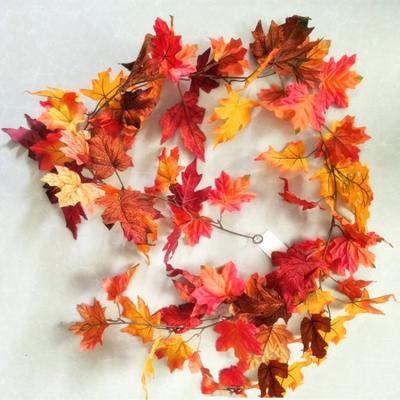 China Price Celebration Plant Autumn Fall Maple Leaf Garland Artificial Plants Artificial Rattan Vine Plants for sale