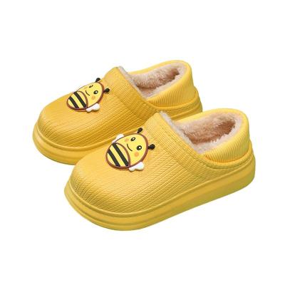 China Durable Cute Little Children's Bread Shoes Boys And Girls Waterproof Winter Warm Cotton Slippers for sale