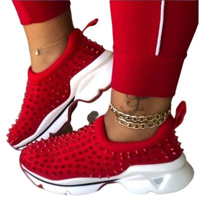 China 2021 Wholesale Women's Casual Shoes Ladies Breathable Sneakers Fashion Walking Shoes Thick Bottom Leopard Print for sale