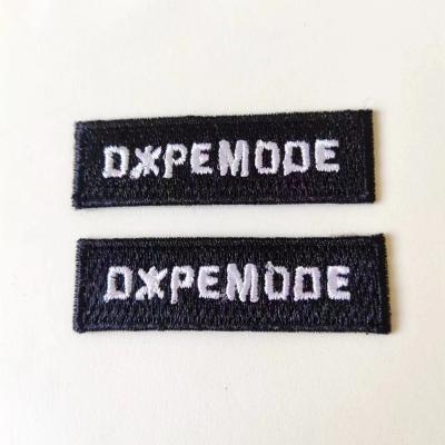 China Professional Custom Monogram Embossed Embroidery Patch Viable A Variety Of Optional Backing For Woven Label for sale