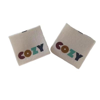 China Professional Custom Washable Fading Cotton Woven Label Sustainable Non - Deformation Non - A Variety Of Folding Clothes Label for sale