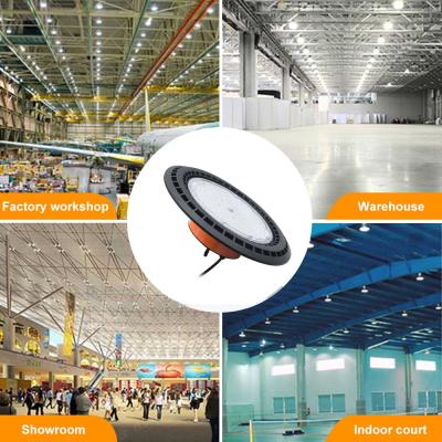 China Seed Starting UFO Lamp 100-277V AC 180W 250W 28000 Lumen Industrial Warehouse LED High Bay Light for sale