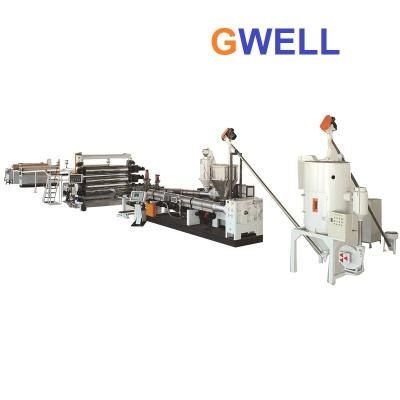 China Conical Twin Screw Extrusion Machine PVC Calender Machine Plastic Sheet Extrusion Line en venta