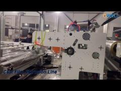 Plastic Cast Film Extrusion Line Transparent TPU Single Screw High Output