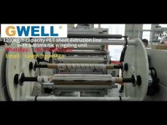 wow！1500kg/h capacity PET Plastic Sheet Extruder Line  with fully automatic winding unit