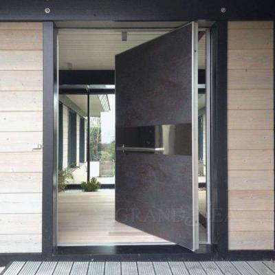 China Sound Insulation Commercial Interior Modern Exterior Pivot Wooden Doors For Home for sale