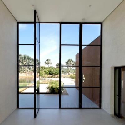 China Modern Custom Commercial Interior Glass French Doors Aluminum for sale