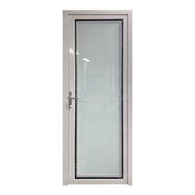 China Commercial Modern Bathroom Interior Aluminum Glass Doors Indoor Swing Toilet Doors With Shades for sale