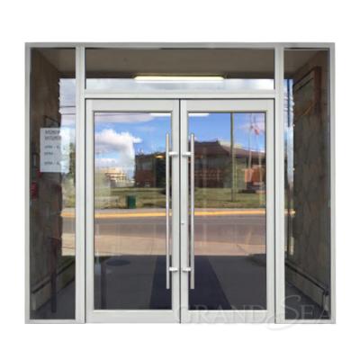 China Modern Interior Glass French Doors and Modern Apartment Use Swing Doors Aluminum Alloy Windows for sale