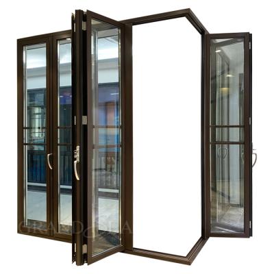 China Modern Residential Use Customized House Aluminum Doors And Windows Glass Bifold Doors for sale