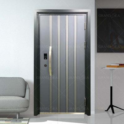 China Anti-theft Modern Metal Interior Strong Steel Entrance Front Entrance Security Steel Door For Homes for sale