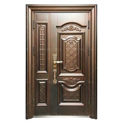 China Modern Security Anti-theft Interior Strong Steel Door Modern Metal Front Doors For Homes for sale