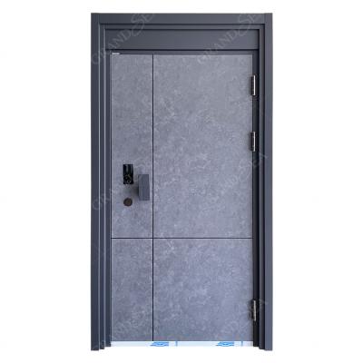 China Modern Custom Strong Steel Security Doors Exterior Front Door Modern Metal Door Models for sale