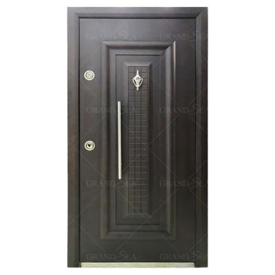 China Low Price Modern Chinese Exterior Residential Front Door Armored Single Steel Security For Houses for sale