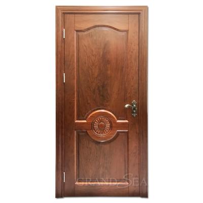 China Heat Insulation Home Use Simple Design Casement Swing Doors Interior Modern Wooden Solid Wood Door For Villas for sale