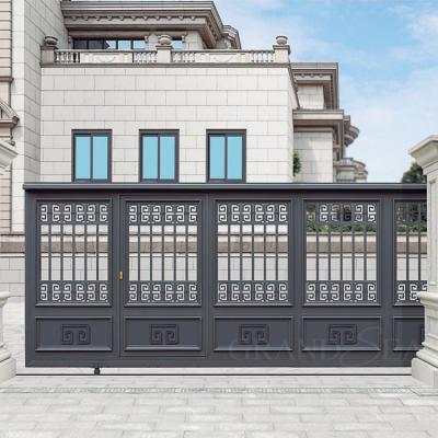 China Modern Aluminum Gates House Doors Decorative Aluminum Yard Art Fence Gates for sale