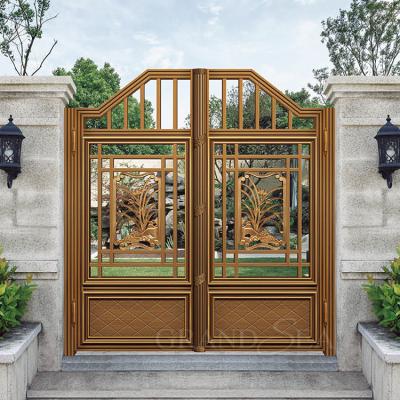 China Modern Aluminum Art Yard Gate Laser Cut Metal Gate Screen Barrier Gate Fencing Gates for sale