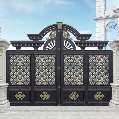 China Modern classic style aluminum gates and gates for homes art yard aluminum gate for sale