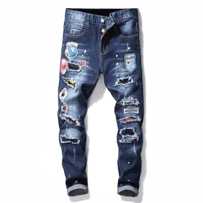 China Wholesale High Quality Viable Cotton Jeans Men's Straight Classic Men's Denim Pants New Casual Elasticity Design Men's Ripped Jeans for sale