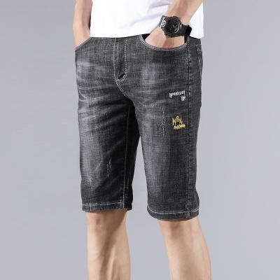 China Factory Fashion Summer Breathable Half Pants Casual Ripped Jeans Color Men Denim Shorts for sale