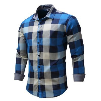 China Latest Breathable Fashion Design Cotton Plaid Test Casual Shirts For Men for sale