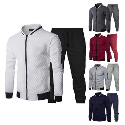 China Fashion Breathable Autumn And Winter Casual Hot Selling Suit Men's Leisure Sports Sweater Plaid Sweatsuit for sale