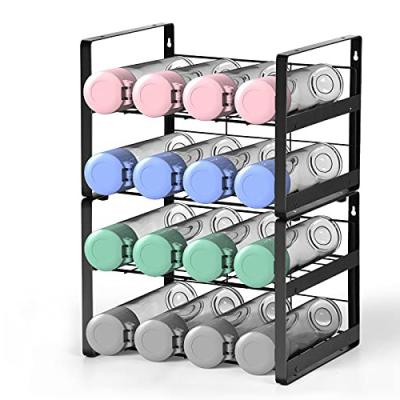 China 4 Layers Wall Hanging Water Bottle Stand For Water And Wine Bottle Holder Storage Box for sale