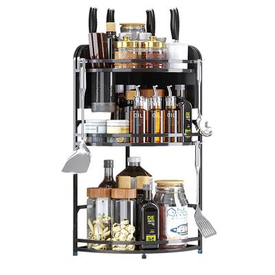 China Wholesale Wall Mounted Triangle Shelf Kitchen Condiment Rack Stainless Steel Seasoning Rack, Black for sale