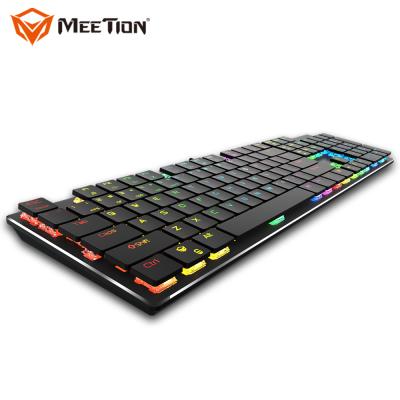 중국 MEETION MK80 컴퓨터 악세사리는 타전한 USB에 의하여 지도된 RGB 역광선 PC 아랍 Gamer 도박 기계적인 키보드를 체중을 줄입니다 판매용