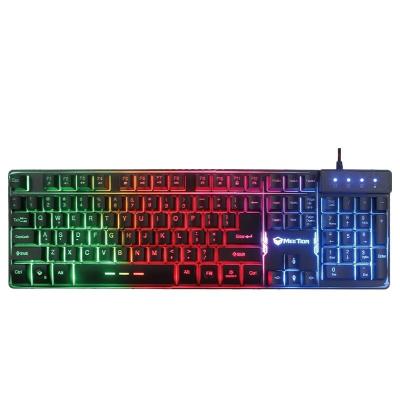 Chine Le PC ergonomique 104 d'ordinateur portable d'ordinateur éclairé à contre-jour par LED d'usb de la vente en gros professionnelle MEETION verrouille le jeu Keyboarsd de membrane pour le Gamer à vendre