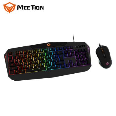 China Ergonomic Design Adjustable Multicolor Backlit Keyboard Mouse Combos for sale