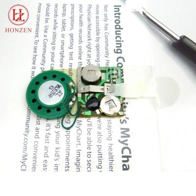 China Custom pre-recorded greeting card China factory battery power mp3 music slide tongue sound small audio module for greeting cards for sale