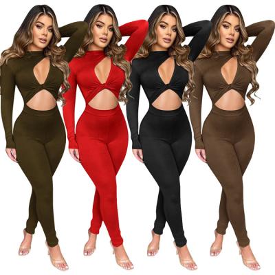 China Autumn And Winter New Style Breathable Cavity High Quality Women's Chestless Sexy Casual Lady Jumpsuit for sale